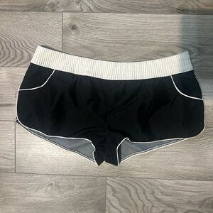 OP Black Shorts with White Waistband